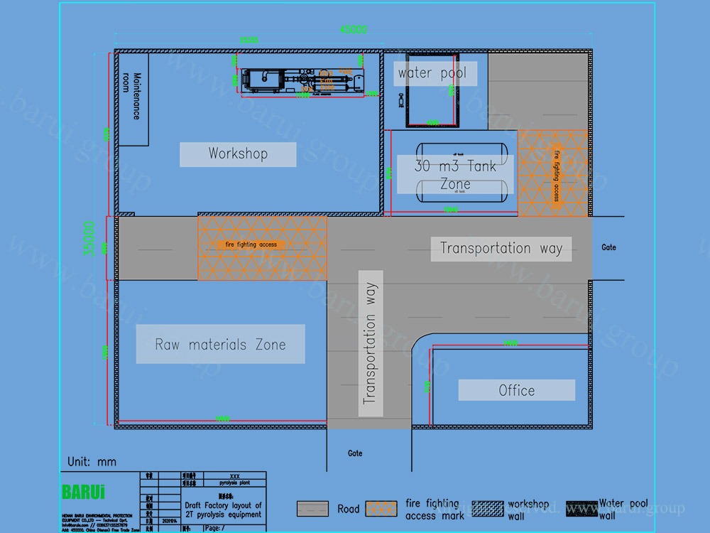 Factory layout Pyrolysis machine 20260511